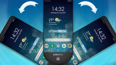 براءة اختراع من سامسونج لهاتف بشاشة ثلاثية وتصميم دائري