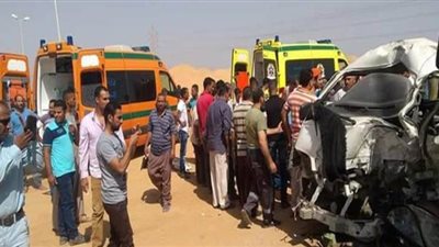 ارتفاع ضحايا حادث أسوان الجديدة إلى 3 وفيات و16 إصابة