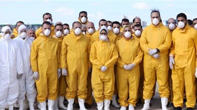 أول صور للمصريين العائدين من ووهان الصينية