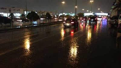 سقوط أمطار خفيفة على الإسكندرية