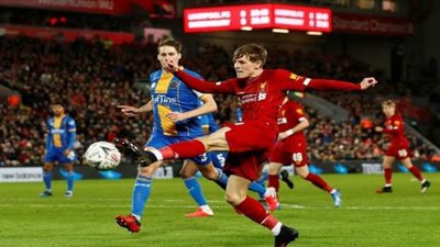 بنيران صديقة.. هدف ليفربول في شباك شروزبري في جولة الإعادة بكأس الاتحاد الإنجليزي | فيديو