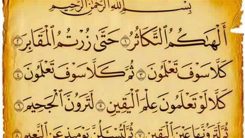 سورة التكاثر