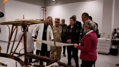 السفير الأمريكي بالقاهرة يزور المتحف المصري الكبير (صور)