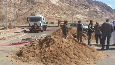 بدء تجربة شبكة المياه الرئيسية بسانت كاترين بعد توقفها ٢٥ عاما | صور