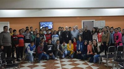 مطران سوهاج للكاثوليك يستقبل وفدا فرنسيا