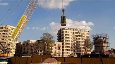 تركيب أجزاء من مسلة رمسيس الثاني بميدان التحرير| صور