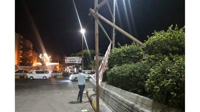 إزالة اللافتات الانتخابية المخالفة في الإسكندرية