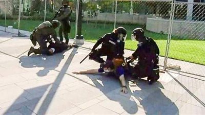 لحظة مقتل مؤيد لترامب على الهواء | فيديو