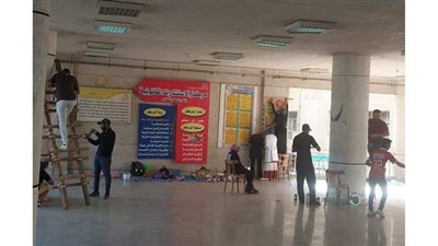 كلية الحقوق جامعة حلوان تتجمل استعدادًا للعام الجامعي الجديد