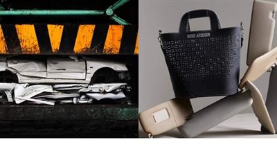 إنتاج  أزياء من السيارات المعاد تدويرها