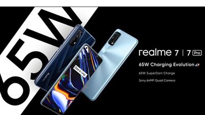 ريلمي تطلق سلسلة 7 بتكنولوجيا شحن 65 وات SuperDart الهواتف الذكية