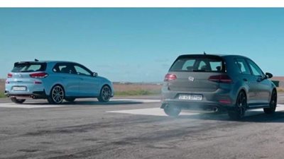 فولكس فاجن جولف GTI TCR تنافس هيونداي i30 N في سباق تسارع | فيديو