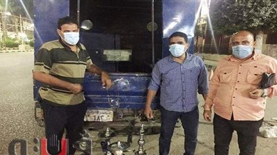 ضبط صاحب مقهى في الزقازيق  يقدم الشيشة  للزبائن