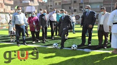 محافظ الغربية يفتتح مدرسة و3 ملاعب ومركزي شباب  | صور