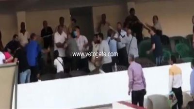 اشتباكات  بين إداراتي الأوليمبي وغزل المحلة عقب نهاية اللقاء| فيديو