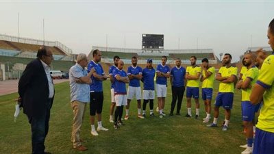 جلسة تحفيزية بالمقاولون للاحتفاظ على المركز الرابع قبل لقاء إنبي