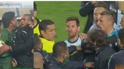 بألفاظ بذيئة..  ميسي يتشاجر مع  مورينو ونافا عقب مباراة الأرجنتين وبوليفيا | فيديو