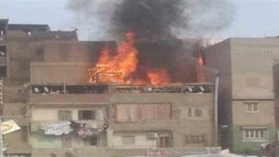 إصابة طفل في حريق بشقتين ببنها