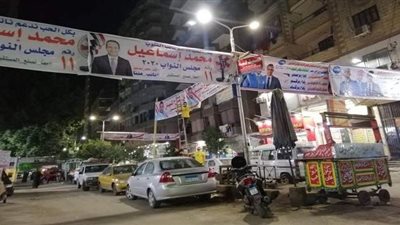 انتشار الدعاية لمرشحي البرلمان في الجيزة والقليوبية قبل الانتخابات | صور