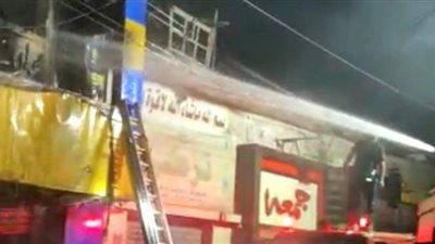 حريق هائل يلتهم محل ملابس من طابقين  بشارع الخان بطنطا | فيديو وصور