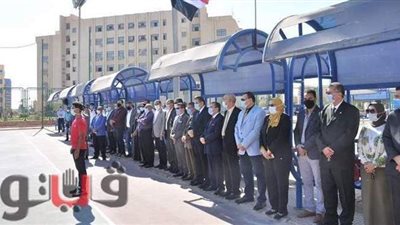 طلاب  جامعة كفر الشيخ يؤدون 