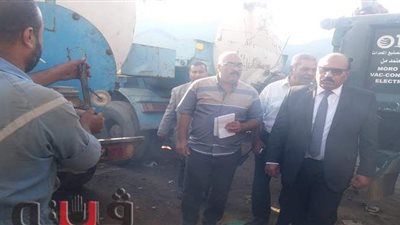 رئيس مياه القناة يتفقد اصطفاف معدات التعامل السريع مع السيول بالسويس | صور