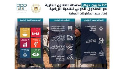 1.1  مليار دولار حجم التعاون بين مصر والصندوق الدولي للتنمية الزراعية