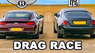 منافسة تسارع بين بنتلي كونتيننتال جي تي ورولز رويس رايث| فيديو