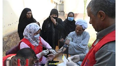 نائب محافظ قنا يتابع أعمال القافلة الطبية  بقرية السماينة قي نجع حمادي | صور