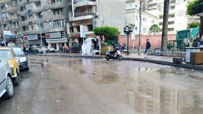 سقوط أمطار غزيرة على الإسكندرية