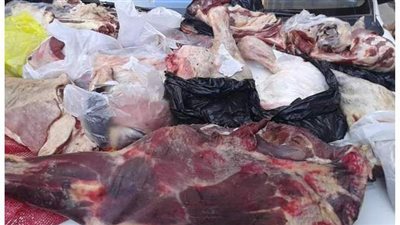 ضبط ٢.٥ أطنان عجوة فاسدة و١٣٧ كيلو لحوم في حملة لـ