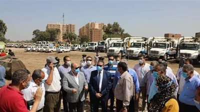 محافظ المنوفية يشهد عرض اصطفاف وجاهزية معدات شركة المياه لمجابهة الأزمات