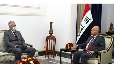 الرئيس العراقي يبحث مع السفير الروسي تخفيف التوتر في المنطقة