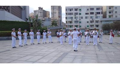 عرض موسيقي للبحرية الفرنسية بمكتبة الإسكندرية