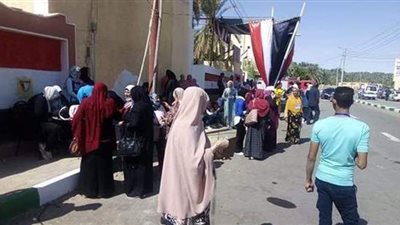 اقبال كبير علي لجان الانتخابات والاتزام بارتداء الكمامات بالوادى الجديد | صور