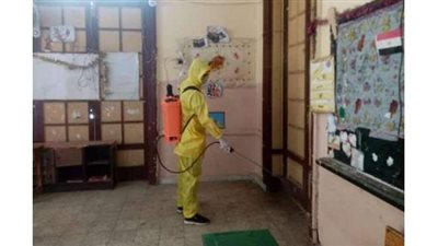 تعقيم اللجان الانتخابية بحدائق الأهرام لمواجهة فيروس كورونا