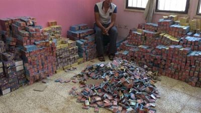 ضبط 4192 قطعة ألعاب نارية بحوزة 3 بائعين في الغربية