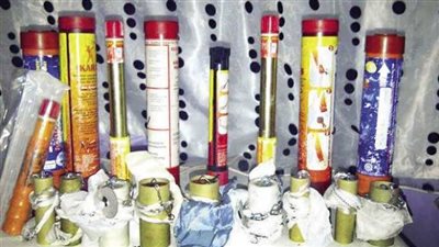 ضبط 4 آلاف ألعاب نارية وشماريخ بالغربية