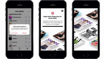 النسخة التجريبية iOS 12.2 تكشف عن نافذة اشتراك لخدمة آبل الإخبارية
