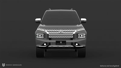 مصمم يستعرض سيارة ميتسوبيشي باجيرو2021 في صورة