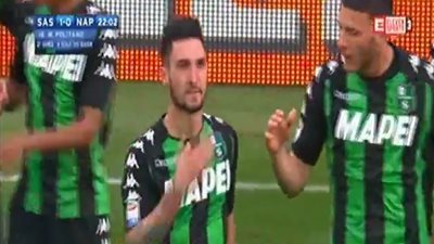 نابولي يتأخر بهدف أمام ساسولو بالشوط الأول (فيديو)