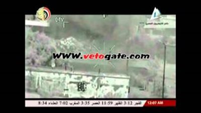 بالفيديو.. لحظة تدمير الجيش 20 سيارة دفع رباعي للإرهابيين بسيناء