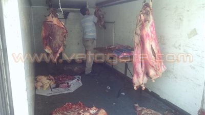 بالصور.. ضبط سيارة تبيع لحوما فاسدة بالإسعاف