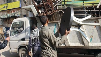 رفع الإشغالات بمحيط لجان الثانوية العامة في بولاق والزيتون