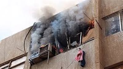 نيابة الدقي تنتقل لمعاينة حريق مبنى مباحث الآداب في المهندسين