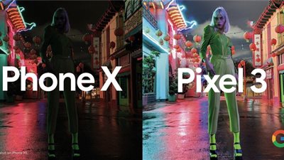 جوجل تقارن بين كاميرا هاتفها Pixel 3 XL وiPhone XS