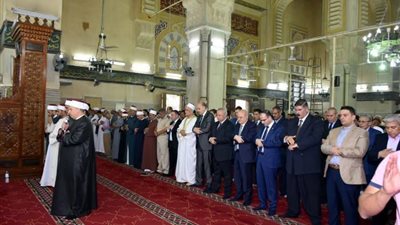 محافظ الشرقية يوزع الحلوى على المرضى ويقبل رأس طفلة بالزقازيق (صور)