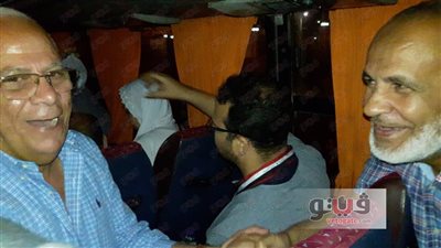 بالصور.. محافظ بورسعيد يودع الفوج الأول من حجاج القرعة