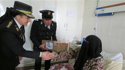 بالصور.. ضابطات حقوق الإنسان يزرن المحجوزات بالمعهد القومي للأورام