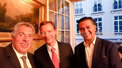 بالصور.. راغب علامة مع السفير الفرنسي بلبنان في حفل استقبال خاص